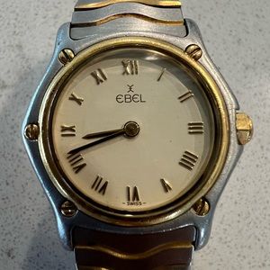 Ebel Classic Wave Gold 18k Gold Bezel Lady Swiss Made Watch